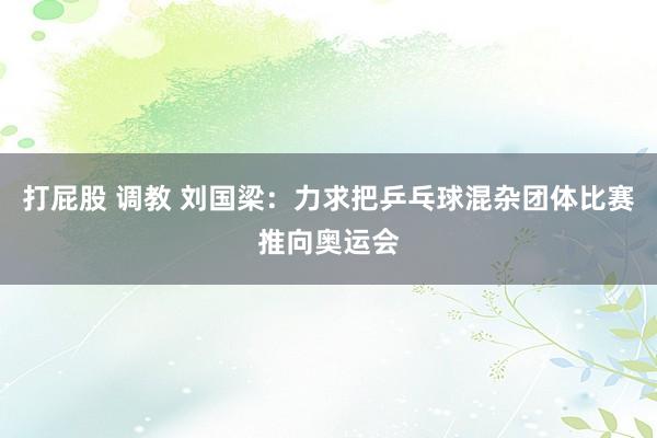 打屁股 调教 刘国梁：力求把乒乓球混杂团体比赛推向奥运会