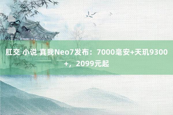 肛交 小说 真我Neo7发布：7000毫安+天玑9300+，2099元起