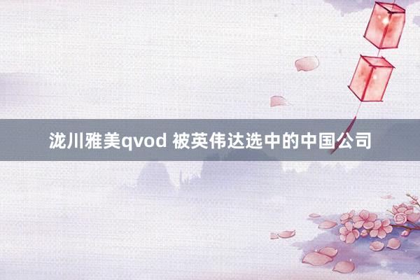 泷川雅美qvod 被英伟达选中的中国公司