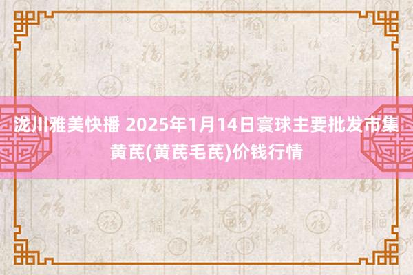 泷川雅美快播 2025年1月14日寰球主要批发市集黄芪(黄芪毛芪)价钱行情