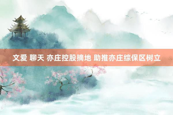 文爱 聊天 亦庄控股摘地 助推亦庄综保区树立