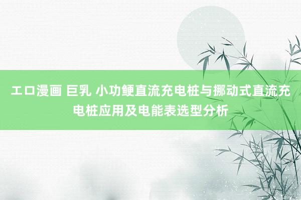 エロ漫画 巨乳 小功鲠直流充电桩与挪动式直流充电桩应用及电能表选型分析