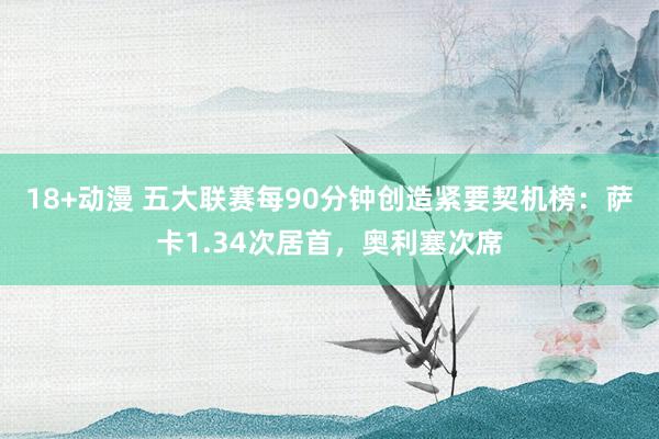 18+动漫 五大联赛每90分钟创造紧要契机榜：萨卡1.34次居首，奥利塞次席