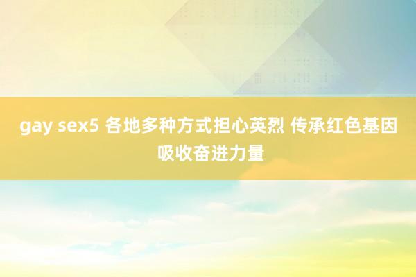 gay sex5 各地多种方式担心英烈 传承红色基因 吸收奋进力量