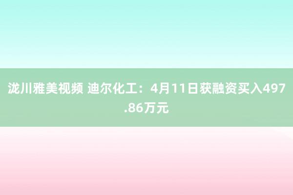 泷川雅美视频 迪尔化工：4月11日获融资买入497.86万元