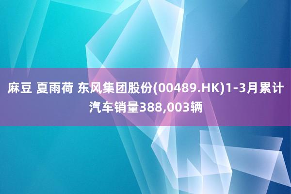 麻豆 夏雨荷 东风集团股份(00489.HK)1-3月累计汽车销量388，003辆