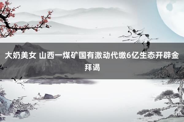 大奶美女 山西一煤矿国有激动代缴6亿生态开辟金拜谒