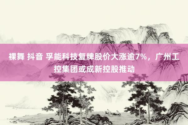 裸舞 抖音 孚能科技复牌股价大涨逾7%，广州工控集团或成新控股推动